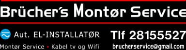 Brücher's montør-service logo