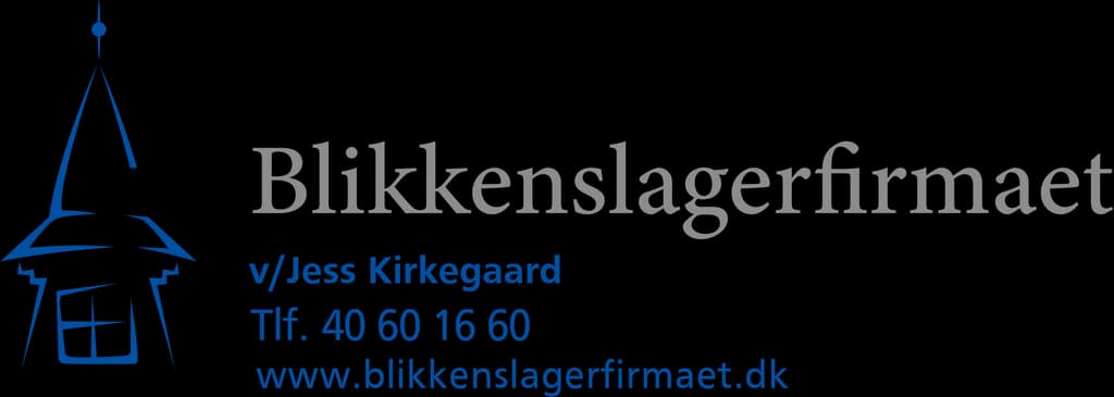 Blikkenslagerfirmaet /Jess Kirkegaard logo