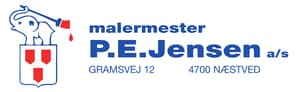 MALERMESTER P.E. JENSEN. NÆSTVED A/S logo