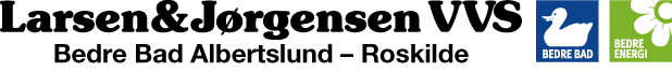 Bedre Bad Albertslund - Roskilde, Larsen & Jørgensen VVS logo