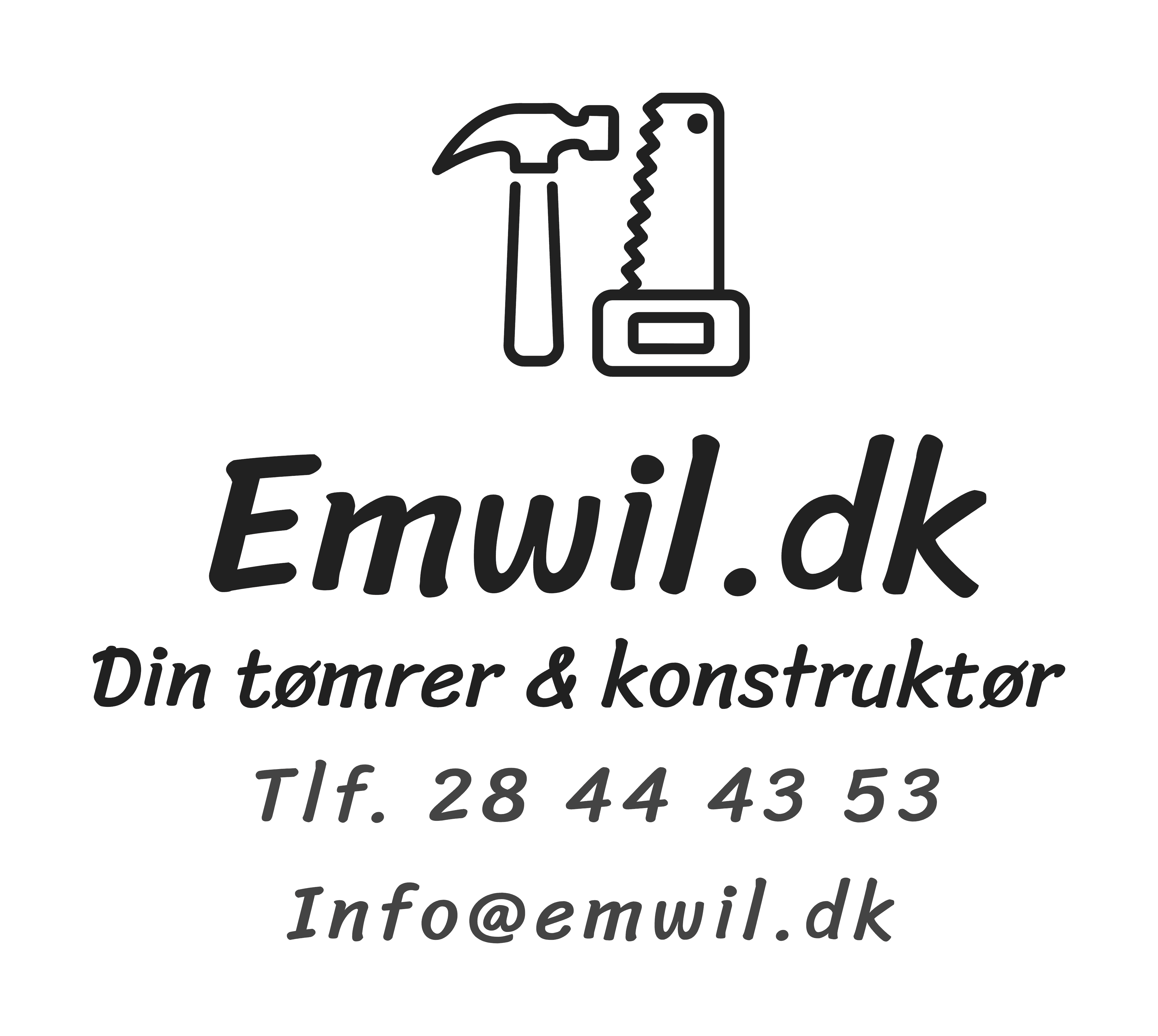Emwil - din tømrer i Skæring logo