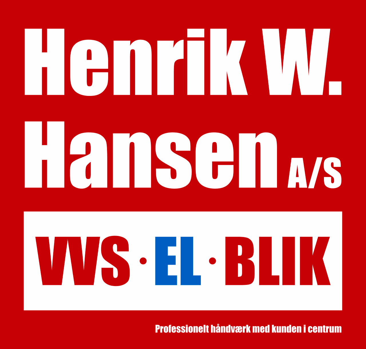 Henrik W. Hansen VVS, EL & BLIK A/S logo